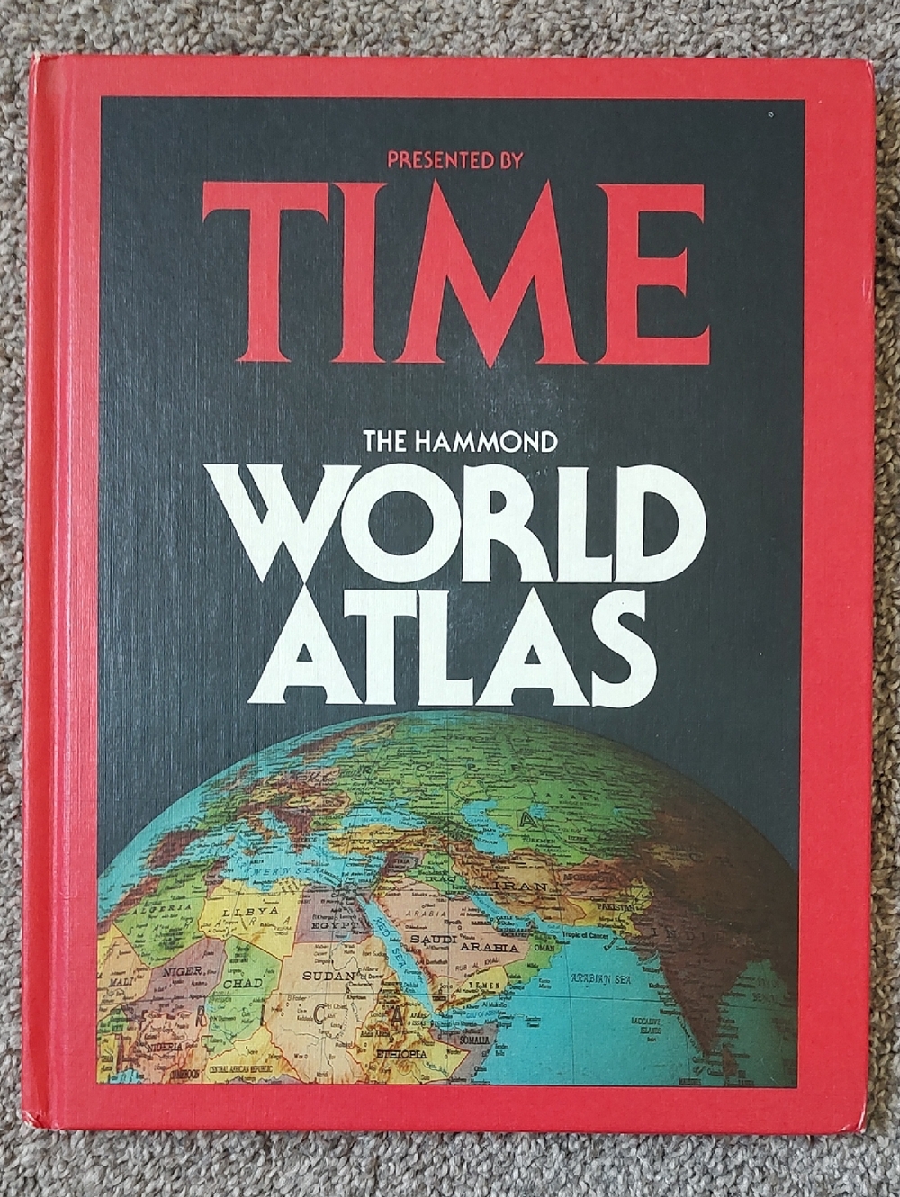 Vintage © 1980 The Hammond World Atlas Hardcover Book Presented By Time